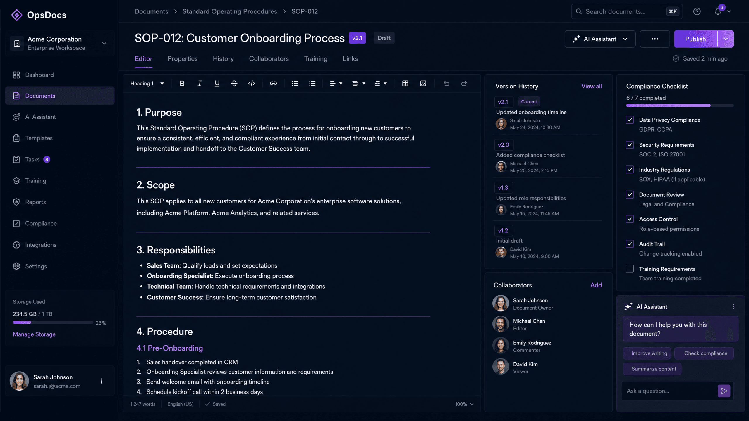 AI Reception & Intake Workflow