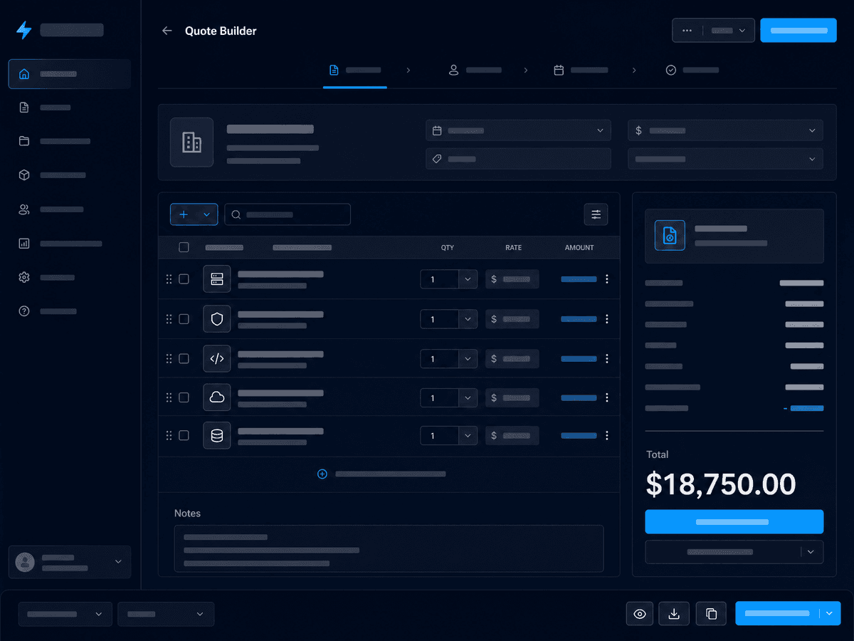 Quote Builder — Subscription Quoting Workspace